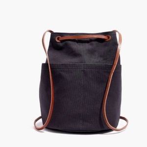 Madewell Black Convertible Canvas Backpack